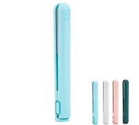 Mini Fer à Boucler Polyvalent, Dual-purpose Curling Iron, Mini Lisseur et Bigoudi 2 En 1, Mini-baguette en céramique rechargeable USB,Fer à boucler sans fil pour coiffer (Blue)