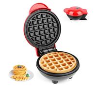 Mini Fer à Gaufre,Machines à Gaufres Et Croques, Machine à Gaufres Belge ø10cm, 220V| Petit Gaufre 350w Classic, Chauffage Double Face, Gaufre à Bulles Single, Petit, Adapté Aux Voyages