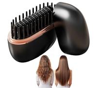 Mini Fer à Lisser 2 En 1, Mini Fer à Lisser Sans Fil, Brosse à Lisser Portable Rechargeable, Peigne Chaud à Chauffage Rapide, 3 Niveaux De Réglage De La Température Pour Cheveux Et Barbe