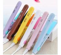 Mini Fer à Lisser Portable Lisseur Cheveux Vapeur Électrique Température Contrôle Cadeaux Luxe pour Fille - Bleu