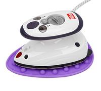 Mini fer à repasser à vapeur Prym en kit avec étagère en silicone semplix :Petit fer Vapeur pour maison et en voyage. lilas