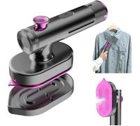 Mini Fer à Vapeur Portable, Fer à Vapeur, Fer à Repasser de Voyage avec Spray Défroisseur à Main avec Réservoir d'eau 60ml, Violet