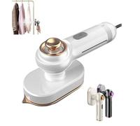 Mini fer à vapeur pour vêtements - Défroisseur vapeur portable 2 en 1 avec chauffage rapide en 15 secondes, vapeur et température réglables, repassage sec/humide pour voyage, maison, dortoir (B1)