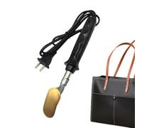 Mini fer pour la réparation du cuir : outil de chauffage électrique de 12 cm, dispositif de nivellement durable, fer de de chaleur compact, accessoire d'aménagement portable