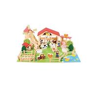Mini ferme en bois avec animaux en bois