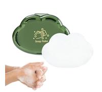 Mini-feuilles de savon - Savons en papier portables pour mains, feuilles compactes qui se dissolvent dans l'eau, légères et faciles à transporter, idéales pour le camping, voyages et