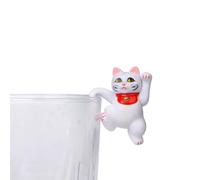 Mini Figurine De Chat Porte-Bonheur, Tasse Suspendue, Ornement De Table De Paysage, Bricolage