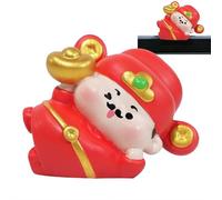 Mini figurine de dieu de la richesse en résine, décoration d'ordinateur amusante, sculpture artisanale 3D, petites statues de dieu de la richesse pour bureau, tableau de bord de voiture, décoration de