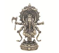 Mini figurine de dieu éléphant vintage en laiton massif ornement de bureau décoration d'intérieur pendentif