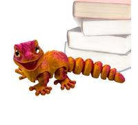 Mini figurine de gecko - Réplique de reptile imprimé en 3D en plastique, aspect caméléon, parfait objet de collection et un accroche-regard élégant pour votre bureau ou bureau. Il allie design créatif