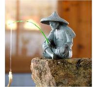 Mini figurine de pêcheur vieil homme fée jardin statue grès | Décoration zen, aquarium et aquarium, style japonais, décoration de jardin, design asiatique