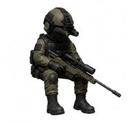Mini figurine de soldat tactique - Artisanat exquis - Mini figurine de sniper tactique pour les amateurs d'ornements, les collectionneurs de décoration (A)