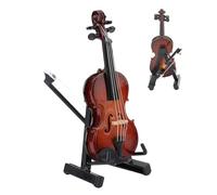 Mini figurine de violon - modèle miniature en bois, affichage pour outils décoratifs, ornement artisanal pour la maison, accessoire de chambre à lettos adapté pour montrer l'artisanat