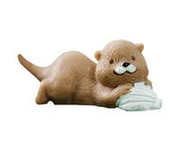 Mini figurine d'ours mignon en résine avec boule de neige - Décoration pour maison de poupée - NTf095 (Café 4, 2,8 cm x 1,9 cm)