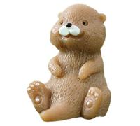 Mini figurine d'ours mignon en résine avec boule de neige - Décoration pour maison de poupée - NTf095 (Café 2, 2,8 cm x 1,9 cm)