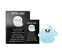 Mini figurine fantôme d'Halloween en résine avec boîte, fantôme phosphorescent, fantômes miniatures mignons minuscules fantômes fantaisie effrayants pour cadeaux de fête d'Halloween, loisirs créatifs