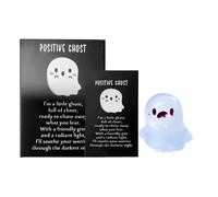 Mini figurine fantôme d'Halloween en résine avec boîte, fantôme phosphorescent, fantômes miniatures mignons minuscules fantômes fantaisie effrayants pour cadeaux de fête d'Halloween, loisirs créatifs