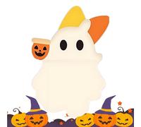 Mini Figurine Ghost-0,98 x 0,59 x 1,38 en décoration téléphonique à Peau et Stick, Ornement de décoration pour Smartphone d'halloween