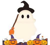 Mini Figurine Ghost-0,98 x 0,59 x 1,38 en décoration téléphonique à Peau et Stick, Ornement de décoration pour Smartphone d'halloween