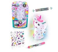 Canal Toys -Style 4 Ever - Figurine Licorne Lumineuse Créatifs - Personnage à décorer & illuminer - 35 stickers - Kit de loisirs créatifs enfant - Idée Cadeau anniversaire - Dès 6 ans
