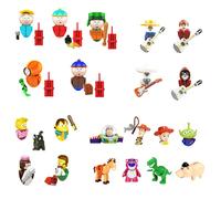 Mini figurines d'action de dessin animé unique, bloc de construction, briques de poupée pour enfants, jouets cadeaux M011 M012 M016 pg927
