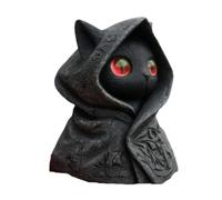 Mini figurines de chat noir drôle mystérieux effrayant | Figurines de chat minuscules décorations de fête pour la maison, le salon, la cuisine, la bibliothèque, la table, le bureau