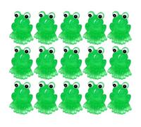 Mini Figurines De Grenouilles En Résine | 15 Pièces Statuettes Mignonnes - Petite Grenouille Fluorescente Dans Le Noir | Décoration pour Maison Jardin Bureau Table Gâteaux Artisanat Loisirs Créatifs