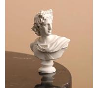 Mini figurines de la mythologie grecque - Sculpture en résine - Buste grec de renommée mondiale - Sculpture de David Roman - Décoration d'intérieur et de bureau (Apollo, Mini)