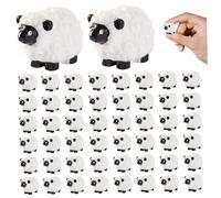 Mini Figurines de Mouton, 50pcs Mini Animaux de résine Mouton, Petite Figurine d'agneau Animal Cadeaux Jardin Miniature pelouse Micro Paysage décoration en Pot Figurines, Animal