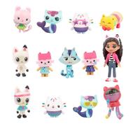 Mini Figurines Gabby's Dollhouse, 13 pièces Figurine Décoration, Figurine d'action, Jouet Figurine pour Enfants