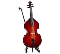 Mini figurines violoncelles - Sculpture instrument de musique en bois | 12 x 6 cm, décoration de bureau avec fonction d'armoire, matériau en bois massif avec décoration d'étagère, catégorie de