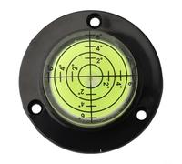 Mini flacon de niveau Bullseye 50 mm avec fenêtre transparente pour bulseye | 50 mm de diamètre, coque noire, acrylique transparent, mesure horizontale, réparation à faire soi-même