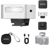 Mini Flash Speedlite for Camera Flash GN16 for Camera, 5 Power Levels, CCT 6500k ±200k with Universal Bracket for Sony/Canon/Nikon/Panasonic/Olympus(Silver, ZF08)