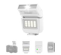 Mini Flash ULANZI SL03 avec éclairage vidéo, Flash Speedlite GN8 6500K, réglable à 90°, 4 Niveaux de Puissance (1/8~1/1), Griffe Porte-Accessoire pour Reflex numérique Sony/Canon/Fuji, Blanc