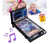 Mini Flipper de Table à LED, Jeu d'arcade électronique avec lumières vibrantes, Son, Tableau de Bord numérique, Cadeau rétro Familial for Enfants de 5 Ans et Plus