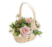 Mini Flower Panier - Petite panier tissé d'imitation, Assomage de photographie esthétique | Pièce de décoration de pépinière de mariage, récipient de maison décoratif, affichage de table à chambre, ac