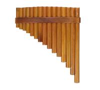 Mini flûte de Pan 1 ensemble de 15 flûtes poêle en bambou portables for débutants, couleur bois professionnelle, Mini flûte exquise for