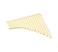 Mini flûte de Pan 18 tuyaux professionnel C clé Pan flûte Portable Panpipe Instrument de musique en plastique Mini(Beige-18)