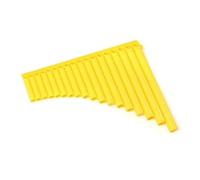 Mini flûte de Pan 18 tuyaux professionnel C clé Pan flûte Portable Panpipe Instrument de musique en plastique Mini(Yellow-18)
