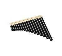 Mini flûte de Pan Flûte de poêle à 16 tuyaux, Instrument musique Portable d'enseignement, traditionnel, tuyau for les amateurs, cadeau musical(Beige Brown)