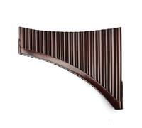 Mini flûte de Pan G Key flûte de Pan marron 22 tuyaux bambou traditionnelle for bois facile à transporter sans ange fond faite la main(Brown-Right-SMALL)