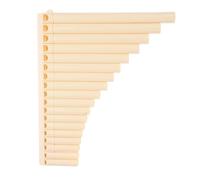 Mini-flûte de Pan portable 1 ensemble de flûtes poêle 18 tubes, Instrument musique Portable for l'éducation, résine, cadeau scolaire, ton complet poli