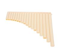 Mini flûte de Pan portable 18 tuyaux C clé Pan flûte Instrument Portable Panpipe débutants résine Beige Campus Musical ton moyen main cerveau Coordination