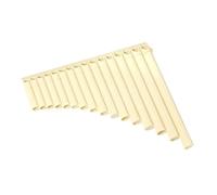 Mini flûte de Pan portable 18 tuyaux professionnel C clé Pan flûte Portable Panpipe Instrument de musique en plastique Mini(Beige-16)