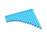 Mini-flûte de Pan portable 18 tuyaux professionnel C Pan flûte Portable Panpipe Instrument de musique Panpipes Mini for les débutants(Blue-18)