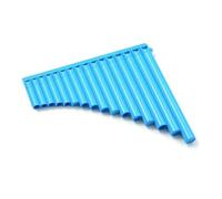 Mini-flûte de Pan portable 18 tuyaux professionnel C Pan flûte Portable Panpipe Instrument de musique Panpipes Mini for les débutants(Blue-16)