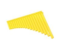Mini-flûte de Pan portable 18 tuyaux professionnel C Pan flûte Portable Panpipe Instrument de musique Panpipes Mini for les débutants(Yellow-18)