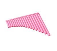 Mini-flûte de Pan portable 18 tuyaux professionnel C Pan flûte Portable Panpipe Instrument de musique Panpipes Mini for les débutants(Pink-18)