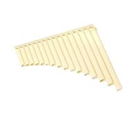 Mini-flûte de Pan portable 18 tuyaux professionnel C Pan flûte Portable Panpipe Instrument de musique Panpipes Mini for les débutants(Beige-16)