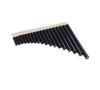 Mini-flûte de Pan portable 18 tuyaux professionnel C Pan flûte Portable Panpipe Instrument de musique Panpipes Mini for les débutants(Black-18)
